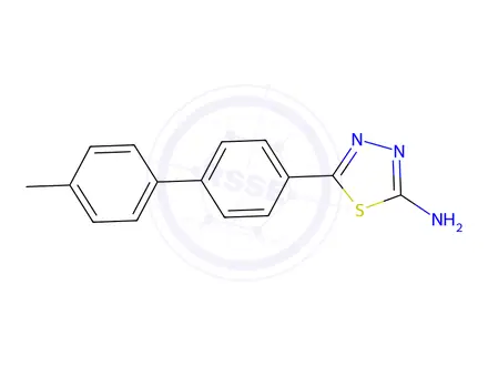Chemical structure of 2-Amino-5-(4’-methylbiphenyl-4-yl)-1,3,4-thiadiazole