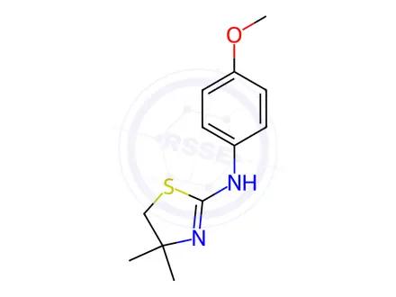 Chemical structure of N-(4-Methoxyphenyl)-4,4-dimethyl-4,5-dihydro-1,3-thiazol-2-amine