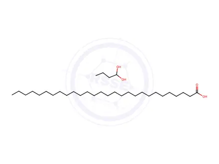 Chemical structure of Octacosanoic acid, ester with butanediol