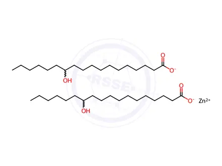 Chemical structure of zinc bis[12-hydroxyoctadecanoate]