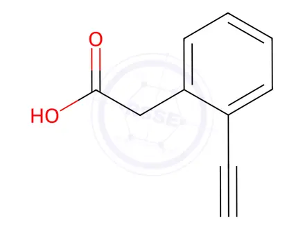 Chemical structure of 2-(2-Ethynylphenyl)acetic acid