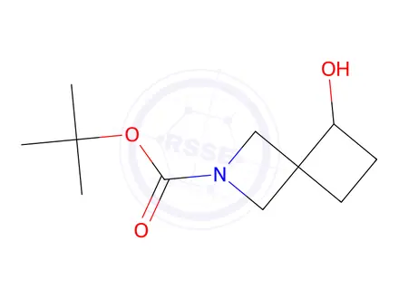 Chemical structure of tert-butyl 5-hydroxy-2-azaspiro[3.3]heptane-2-carboxylate