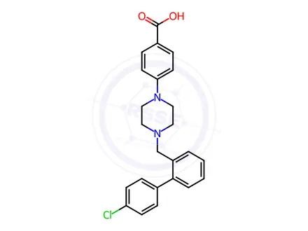 Chemical structure of 4-[4-(4'-Chlorobiphenyl-2-ylmethyl)piperazin-1-yl]benzoic Acid