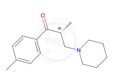Chemical structure of (R)-Tolperisone