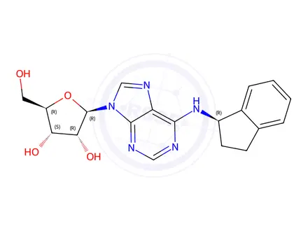 Chemical structure of (R)-N-(2,3-Dihydro-1H-indenyl)adenosine