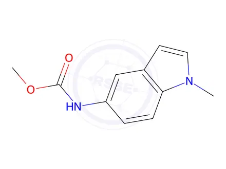 Chemical structure of (1-methyl indol-5yl)carbamic acid methyl ester