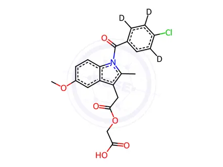 Chemical structure of Acemetacin-D4