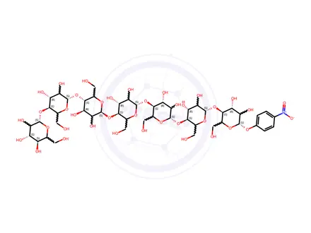 Chemical structure of 4-Nitrophenyl b-D-celloheptaoside
