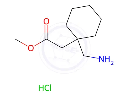 Chemical structure of methyl 2-[1-(aminomethyl)cyclohexyl]acetate Hydrochloride