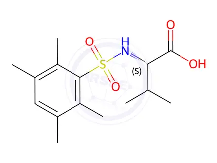 Chemical structure of ((2,3,5,6-Tetramethylphenyl)sulfonyl)valine