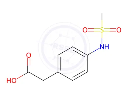 Chemical structure of 2-(4-(Methylsulfonamido)phenyl)acetic Acid