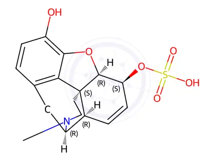 Chemical structure of Morphine 6-Sulfate