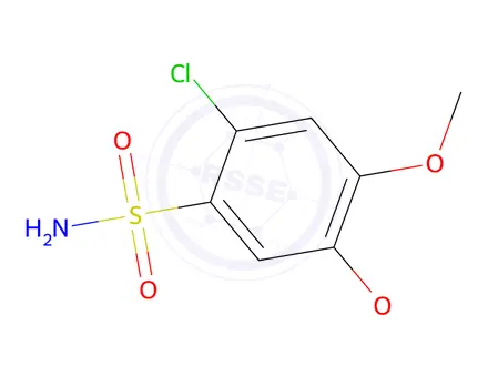 Chemical structure of 2-chloro-4,5-dimethoxybenzene-1-sulfonamide