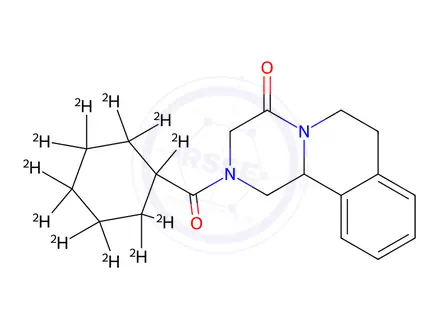 Chemical structure of Praziquantel -D11