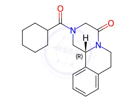 Chemical structure of Praziquantel Impurity 7 ((R)-Praziquantel)