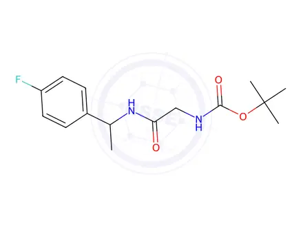 Chemical structure of tert-butyl N-({[1-(4-fluorophenyl)ethyl]carbamoyl}methyl)carbamate