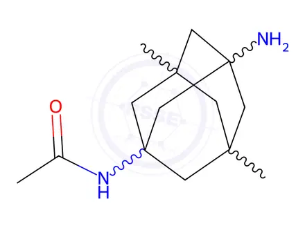 Chemical structure of N-(3-Amino-5,7-dimethyl adamantan-1-yl) acetamide
