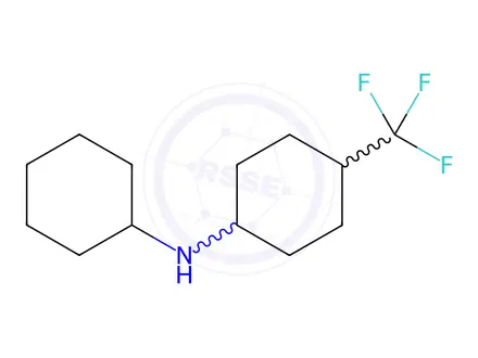 Chemical structure of N-cyclohexyl-4-(trifluoromethyl)cyclohexan-1-amine