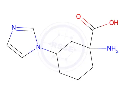 Chemical structure of 1-Amino-3-(1h-imidazol-1-yl)cyclohexane-1-carboxylic acid