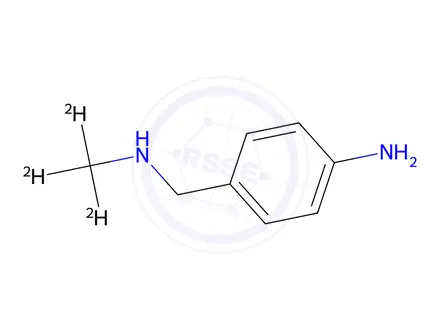 Chemical structure of 4-{[(methyl-d3)amino]methyl}aniline