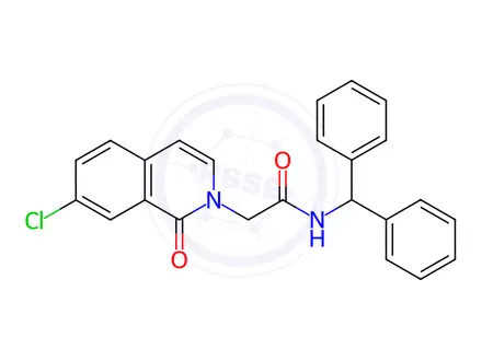 Chemical structure of N-Benzhydryl-2-(7-chloro-1-oxoisoquinolin-2(1H)-yl)acetamide