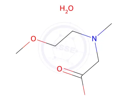 Chemical structure of N-(2-methoxyethyl)-N-methylglycine hydrate