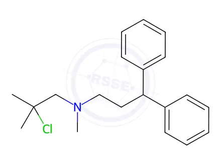 Chemical structure of N-(2-Chloro-2-methylpropyl)-N-(3,3-diphenylpropyl)-N-methylamine