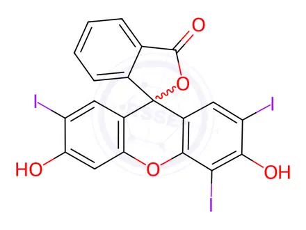 Chemical structure of 2,4,7-TRIIODOFLUORESCEIN