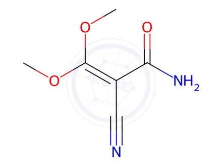 Chemical structure of 2-Propenamide, 2-cyano-3,3-dimethoxy-
