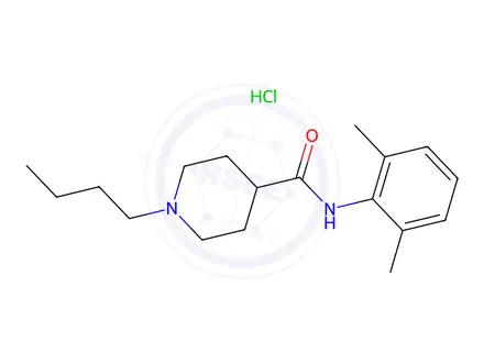 Chemical structure of 1-butyl-N-(2,6-dimethylphenyl)piperidine-4-carboxamide Hydrochloride