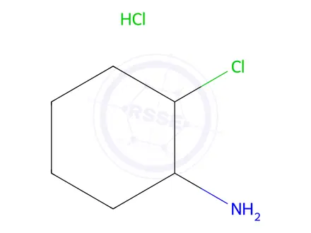 Chemical structure of 2-Chlorocyclohexan-1-amine hydrochloride
