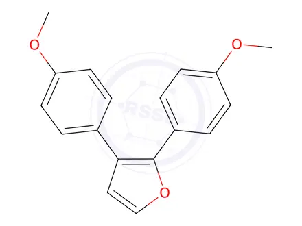 Chemical structure of 2,3-Bis(4-methoxyphenyl)furan