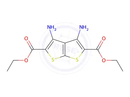 Chemical structure of 3,4-Diamino-thieno[2,3-b]thiophene-2,5-dicarboxylic aciddiethylester