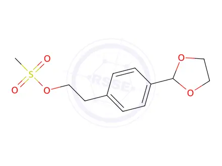Chemical structure of 4-(1,3-Dioxolan-2-yl)phenethyl methanesulfonate