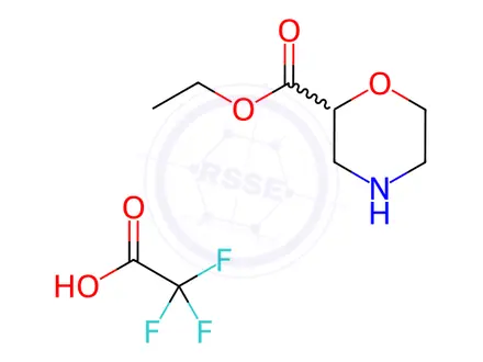 Chemical structure of Ethyl Morpholine-2-carboxylate trifluoroacetic Acid