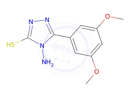 Chemical structure of 4-Amino-5-(3,5-dimethoxyphenyl)-4H-1,2,4-triazole-3-thiol