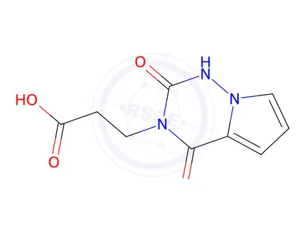 Chemical structure of 3-(2,4-Dioxo-1,2-dihydropyrrolo[2,1-f][1,2,4]triazin-3(4H)-yl)propanoic acid