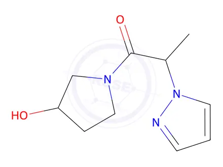 Chemical structure of 1-(3-hydroxypyrrolidin-1-yl)-2-(1h-pyrazol-1-yl)propan-1-one