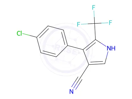 Chemical structure of 4-(4-Chlorophenyl)-5-(trifluoromethyl)-1H-pyrrole-3-carbonitrile