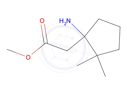 Chemical structure of Methyl 2-(1-amino-2,2-dimethylcyclopentyl)acetate