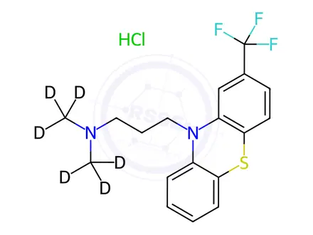 Chemical structure of Triflupromazine-D6 hydrochloride