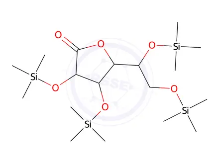 Chemical structure of (3S,4R,5S)-5-((S)-2,2,7,7-Tetramethyl-3,6-dioxa-2,7-disilaoctan-4-yl)-3,4-bis((trimethylsilyl)oxy)dihydrofuran-2(3H)-one