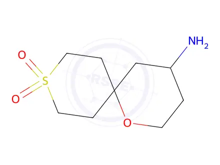 Chemical structure of 4-Amino-1-oxa-9-thiaspiro[5.5]Undecane 9,9-dioxide