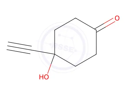 Chemical structure of Cyclohexanone, 4-ethynyl-4-hydroxy-
