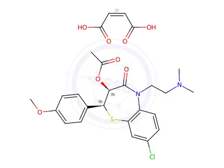 Chemical structure of Clentiazem MaleateDISCONTINUED. Please see C573035.