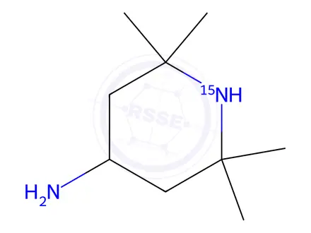 Chemical structure of 4-Amino-2,2,6,6-tetramethylpiperidine-1-15N