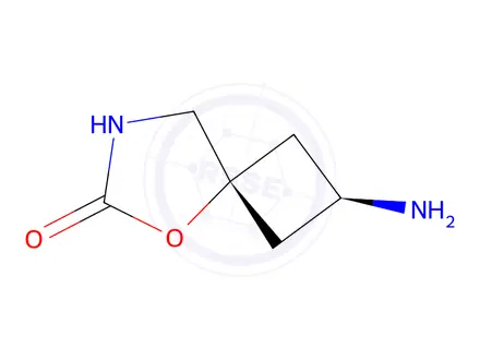 Chemical structure of cis-2-Amino-5-oxa-7-azaspiro[3.4]octan-6-one