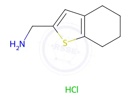 Chemical structure of 4,5,6,7-Tetrahydro-1-benzothiophen-2-ylmethanamine Hydrochloride
