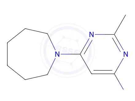 Chemical structure of 6-(azepan-1-yl)-2-methylpyrimidin-4-amine