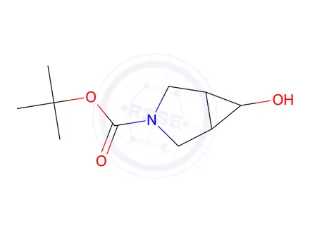 Chemical structure of tert-butyl 6-hydroxy-3-azabicyclo[3.1.0]hexane-3-carboxylate